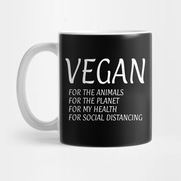 Funny Social Distancing Vegan by Herbivore Nation - Vegan Gifts